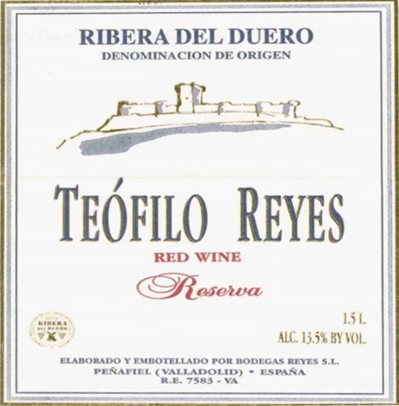 Bodegas Reyes Reserva 2000 Front Label