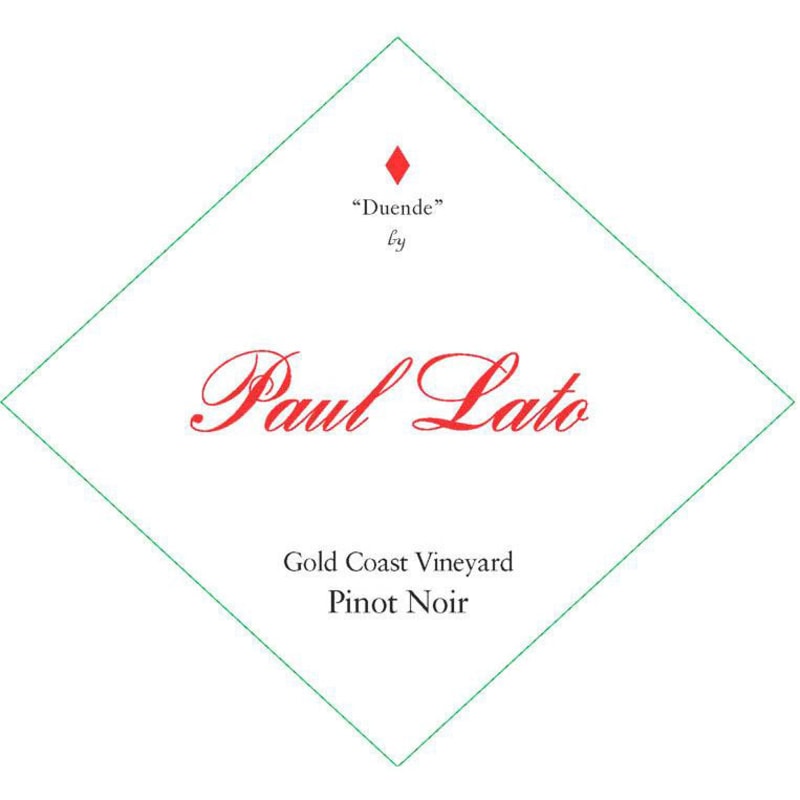 Paul Lato Duende Gold Coast Vineyard Pinot Noir 2004 Front Label