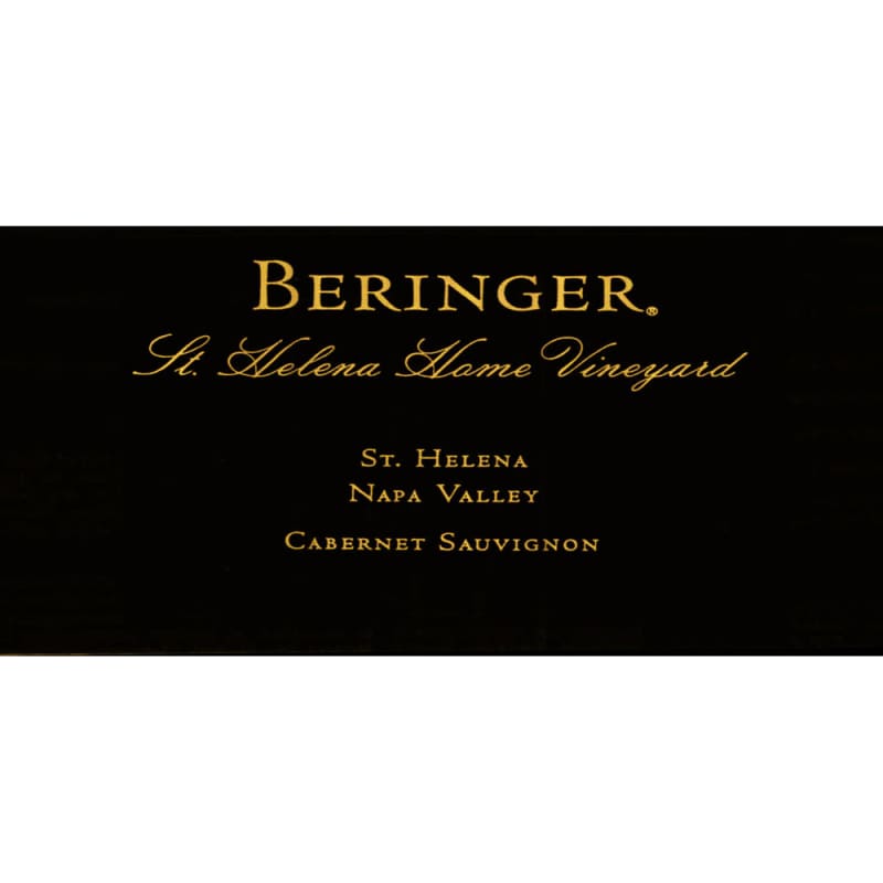 Beringer St. Helena Home Vineyard Cabernet Sauvignon 1999 Front Label