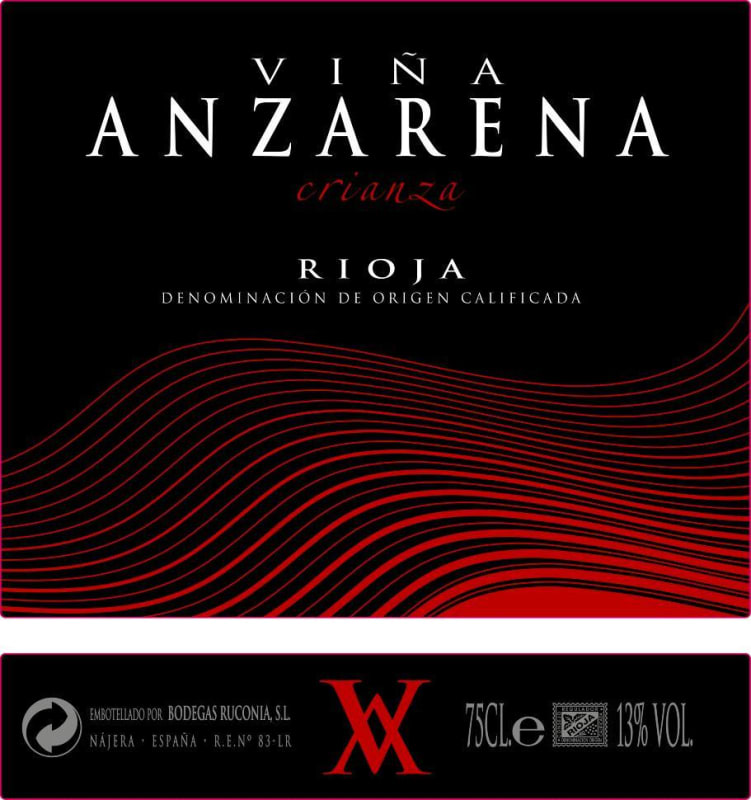 Bodegas Ruconia Vina Anzarena Crianza 2013 Front Label
