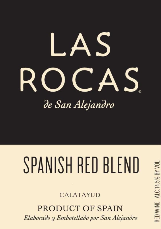 Bodegas San Alejandro Las Rocas Spanish Red Blend 2012 Front Label