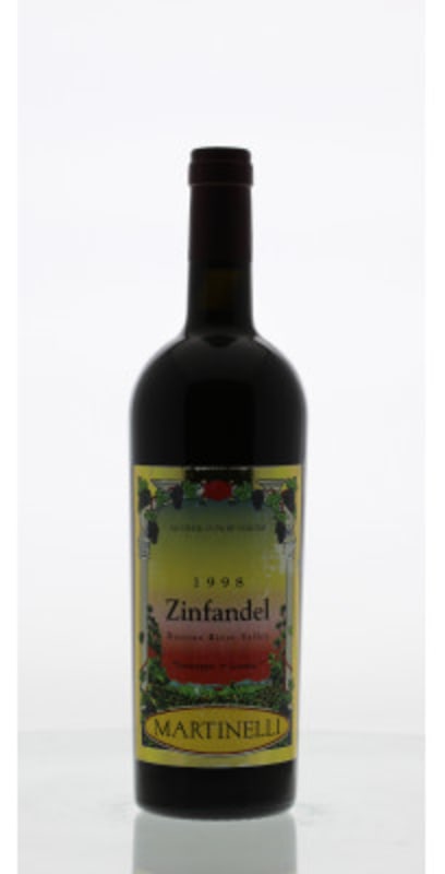Martinelli Giuseppe and Luisa Zinfandel 1998 Front Bottle Shot