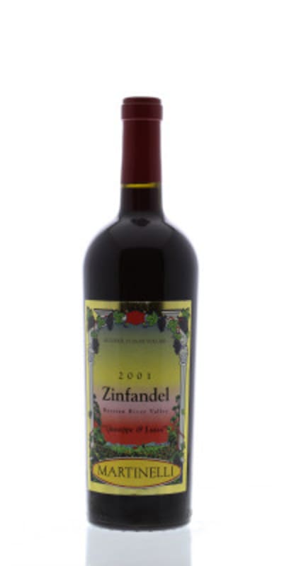 Martinelli Giuseppe and Luisa Zinfandel 2001 Front Bottle Shot