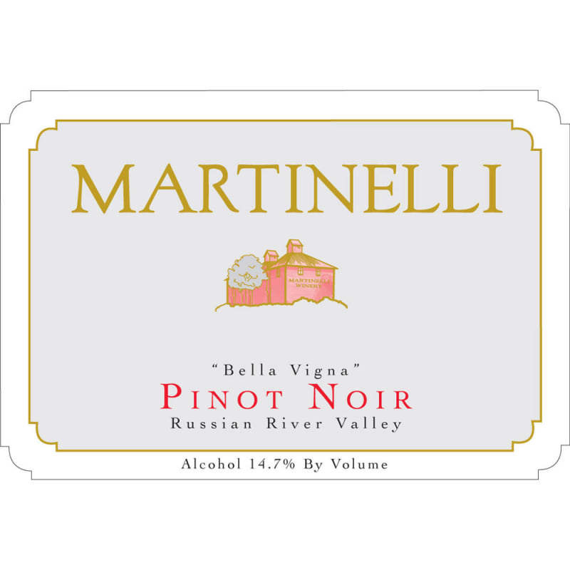 Martinelli Bella Vigna Pinot Noir 2002 Front Label