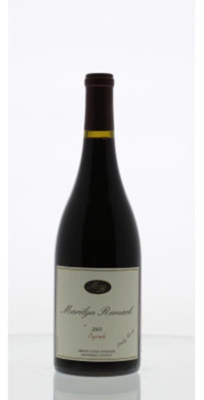 Marilyn Remark Winery Arroyo Loma Vineyard Syrah 2003 Front Bottle Shot