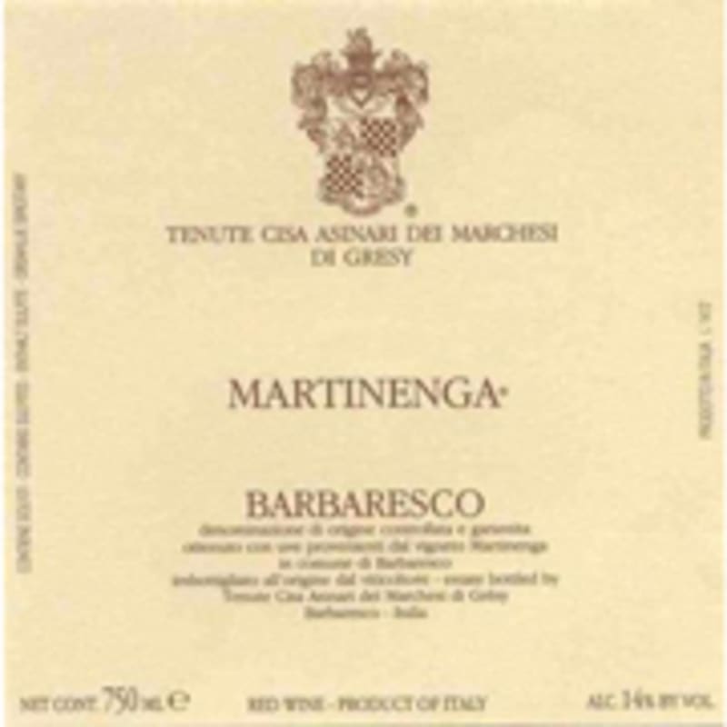 Marchesi di Gresy Barbaresco Martinenga 1996 Front Label