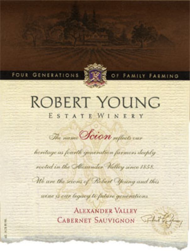 Robert Young Scion Cabernet Sauvignon 2004 Front Label