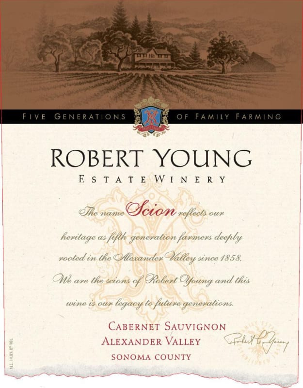 Robert Young Scion Cabernet Sauvignon 2009 Front Label
