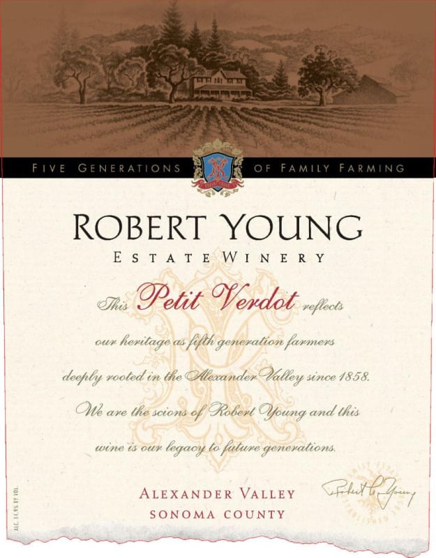 Robert Young Petit Verdot 2009 Front Label