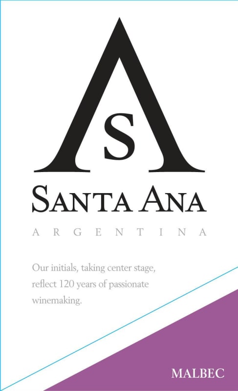 Bodegas Santa Ana Malbec 2015 Front Label