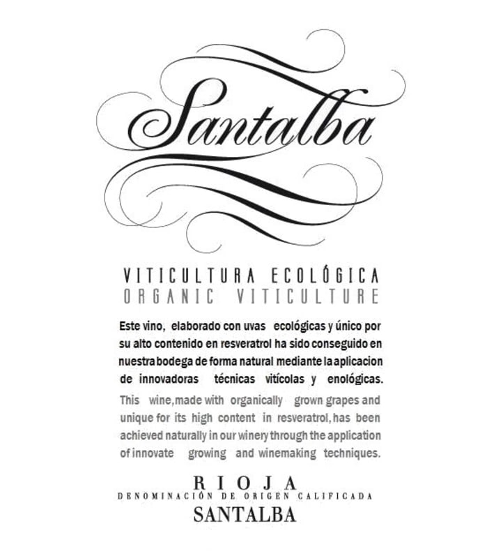Bodegas Santalba Viticultura Ecologica Santalba 2013 Front Label
