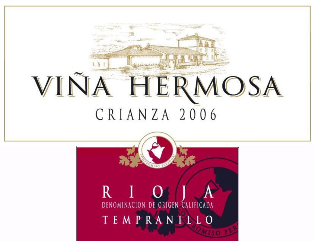 Bodegas Santalba Vina Hermosa Crianza 2006 Front Label