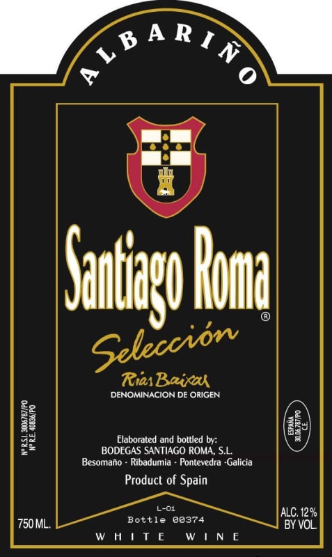 Bodegas Santiago Roma, S.L. Seleccion Albarino 2010 Front Label