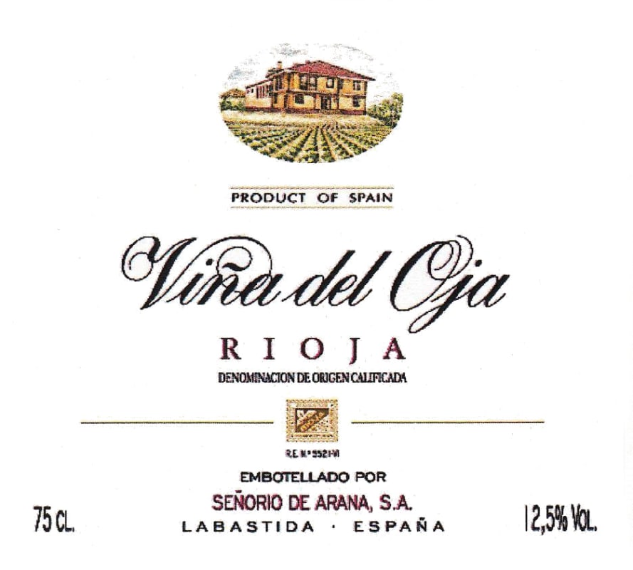 Bodegas Senorio de Arana Vina del Oja Joven Blanco 2015 Front Label