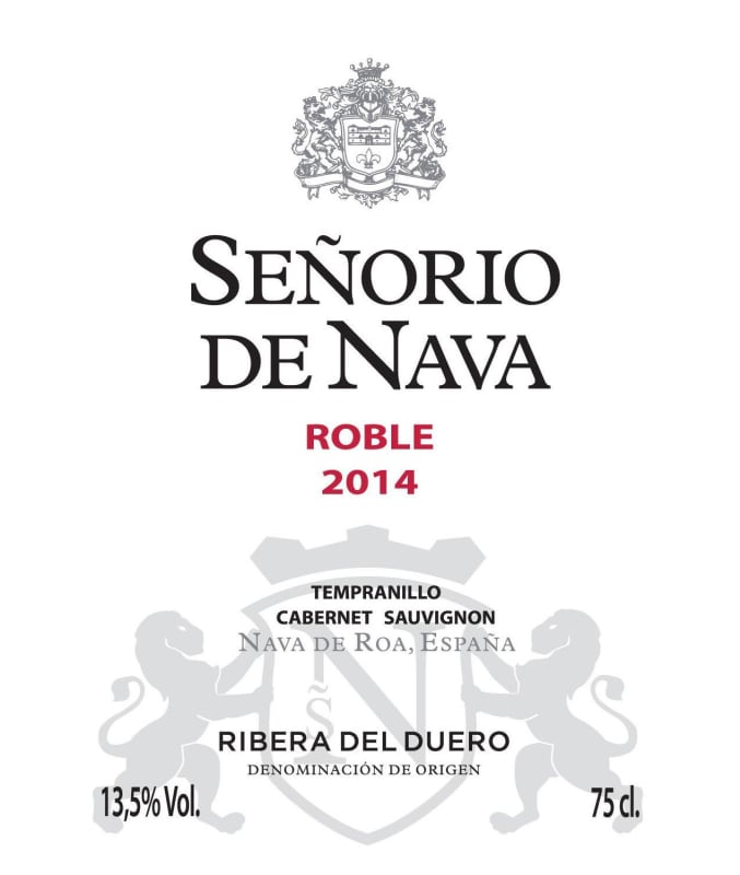 Bodegas Senorio de Nava Roble 2014 Front Label