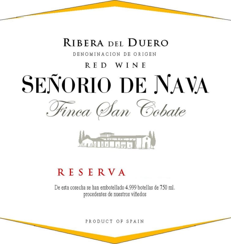 Bodegas Senorio de Nava Finca San Cobate Reserva 2005 Front Label