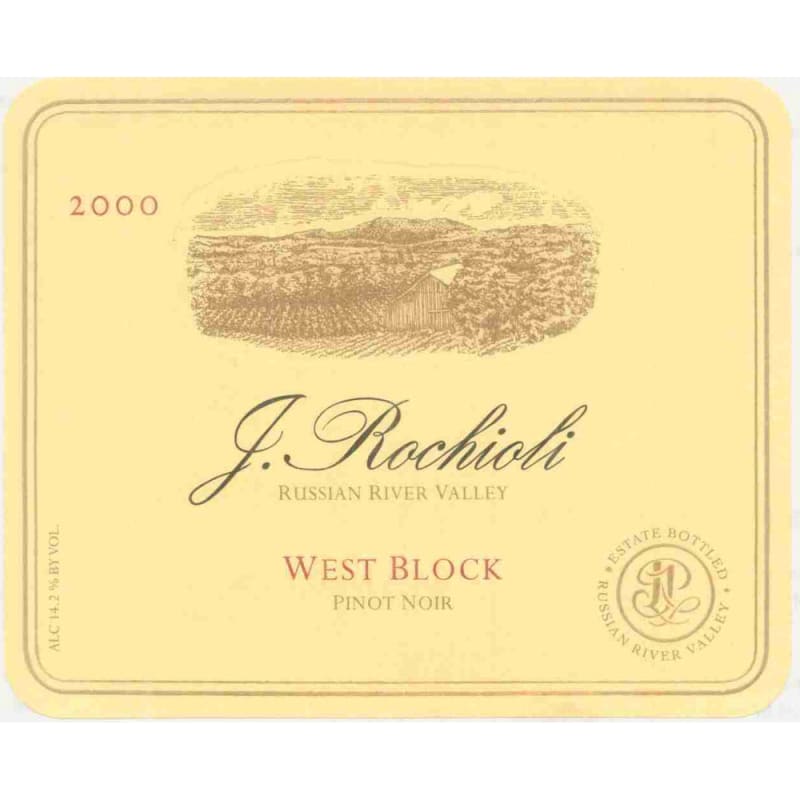 Rochioli West Block Pinot Noir 1994 Front Label