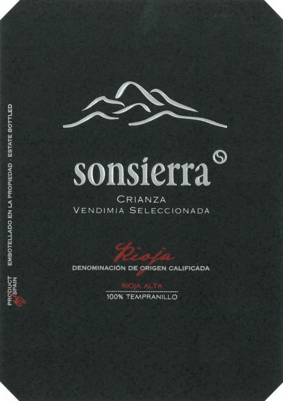 Bodegas Sonsierra Vendemia Seleccionada Crianza 2010 Front Label