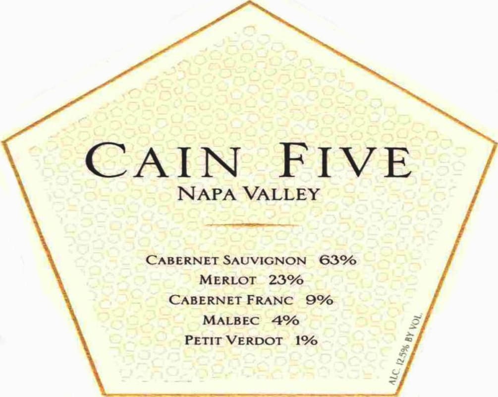 Cain Five 2003 Front Label