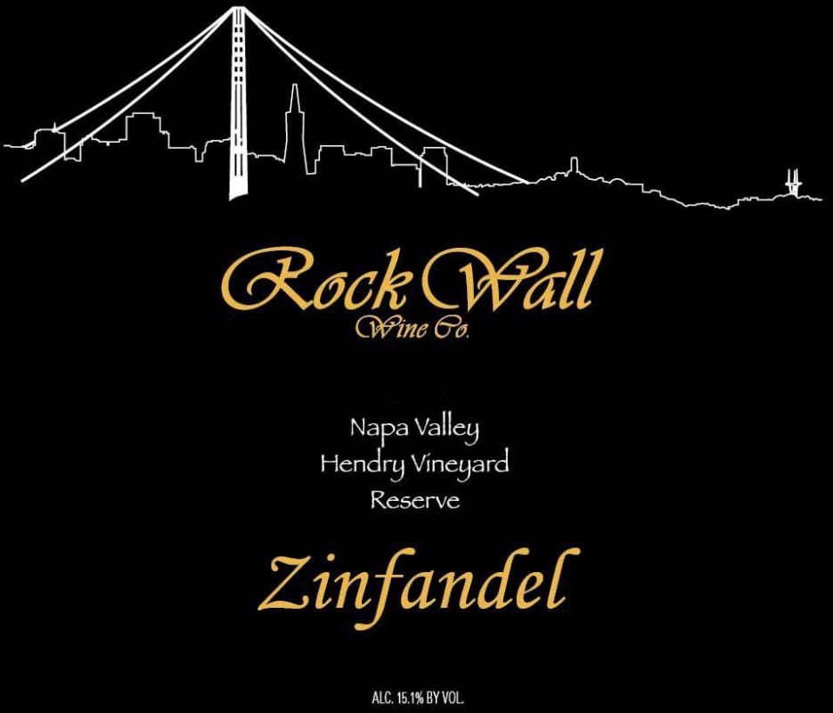 Rock Wall Hendry Vineyard Reserve Zinfandel 2011 Front Label