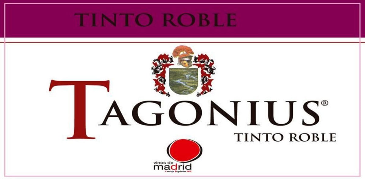 Bodegas Tagonius Roble 2012 Front Label