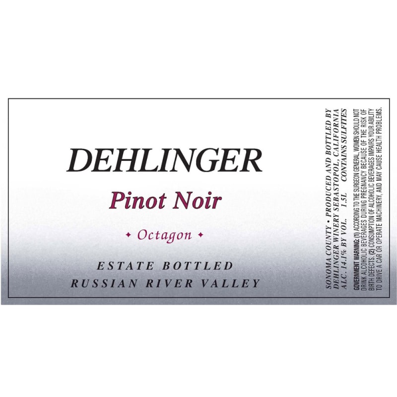 Dehlinger Octagon Pinot Noir 1999 Front Label