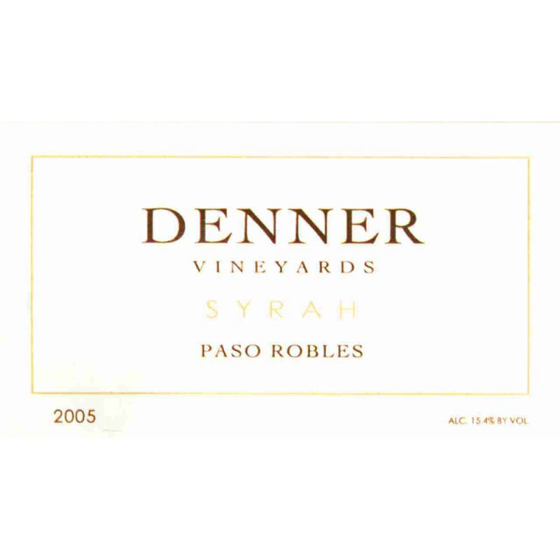 Denner Paso Robles Syrah 2005 Front Label