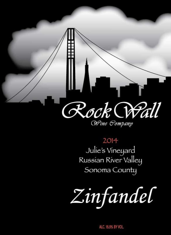 Rock Wall Julie's Vineyard Zinfandel 2014 Front Label