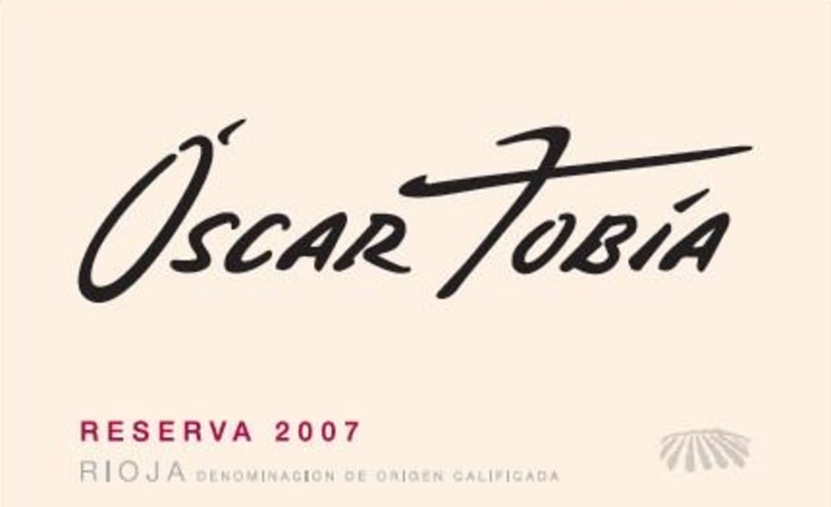 Bodegas Tobia Oscar Tobia Reserva 2007 Front Label