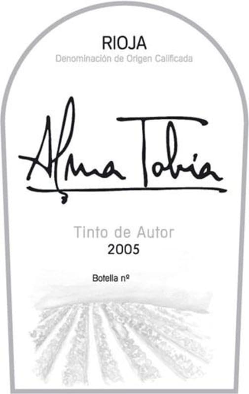 Bodegas Tobia Alma de Tobia Tinto 2005 Front Label