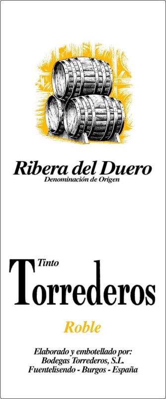 Bodegas Torrederos Joven Tinto 2013 Front Label