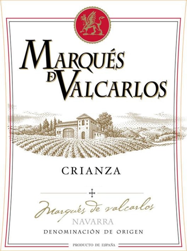 Bodegas Valcarlos Marques de Valcarlos Crianza 2010 Front Label