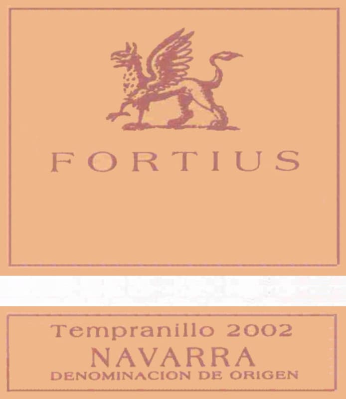 Bodegas Valcarlos Fortius Tempranillo 2002 Front Label