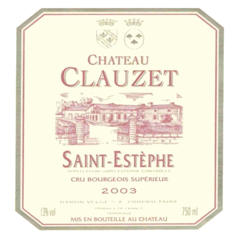 Chateau Clauzet (1.5 Liter Magnum) 2003 Front Label