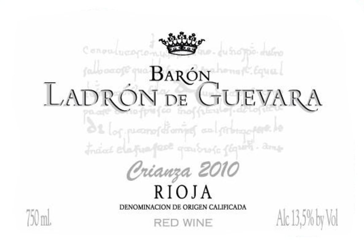 Bodegas Valdelana Baron Ladron de Guevara Crianza 2010 Front Label
