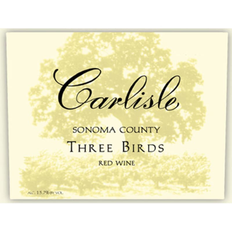 Carlisle Three Birds Red 2003 Front Label