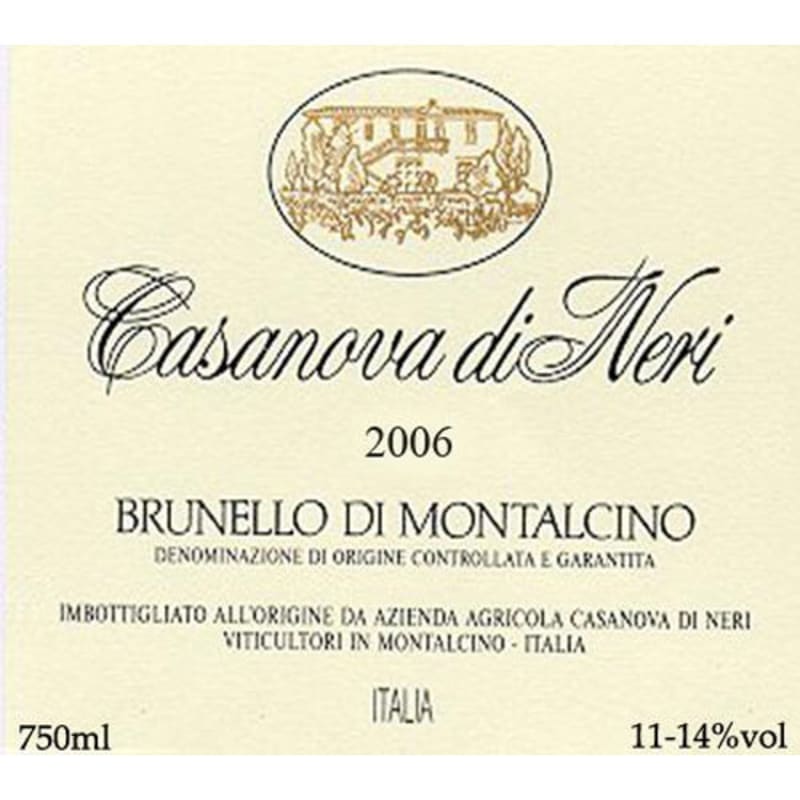 Casanova di Neri Brunello di Montalcino 2006 Front Label
