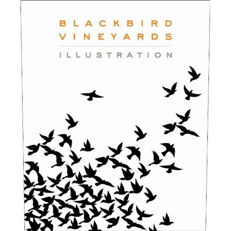Blackbird Vineyards Illustration Proprietary Red (stained label) 2006 Front Label