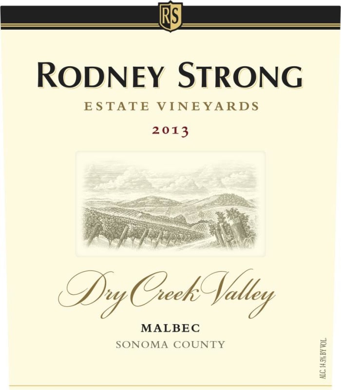 Rodney Strong Dry Creek Valley Malbec 2013 Front Label