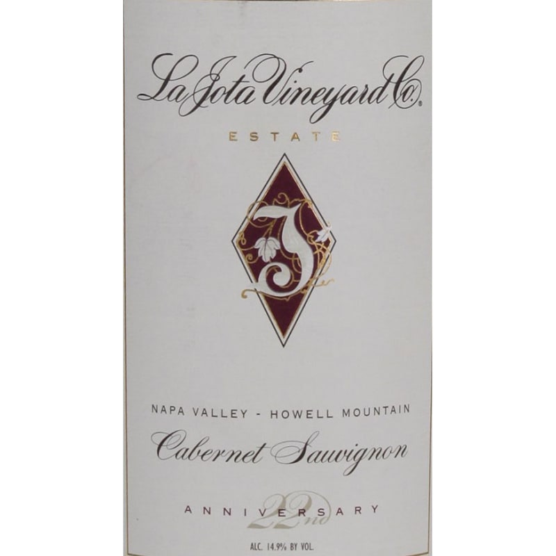La Jota Howell Mountain Cabernet Sauvignon 1990 Front Label