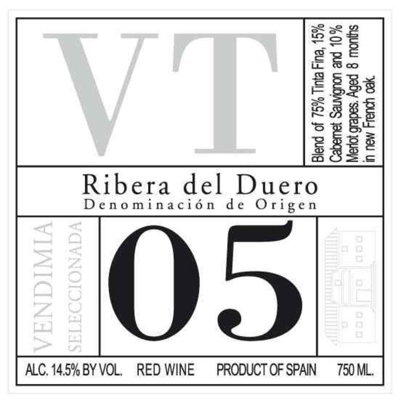 Bodegas Valtravieso VT Vendimia Seleccionada 2005 Front Label