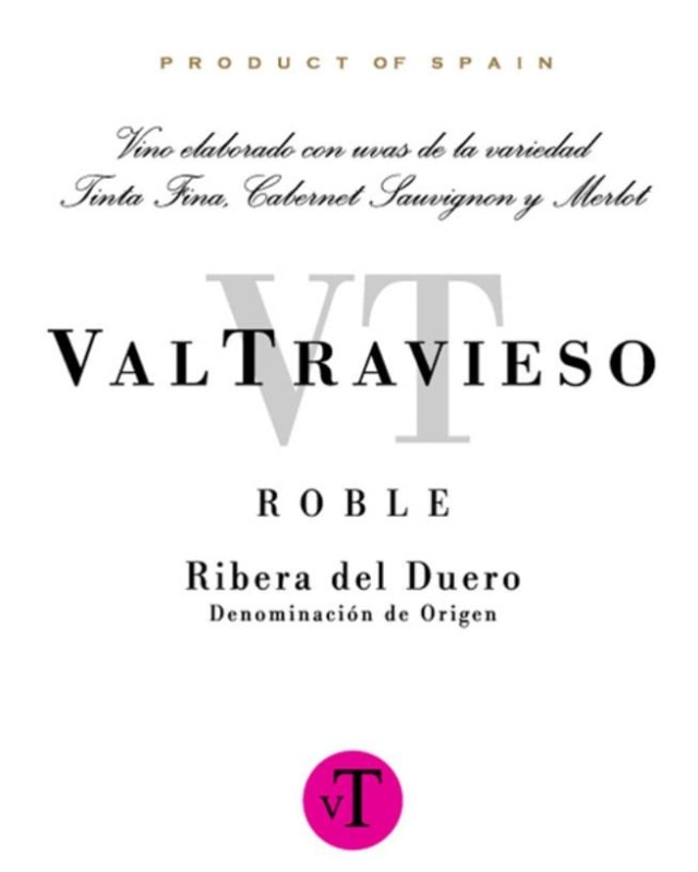 Bodegas Valtravieso Roble 2013 Front Label