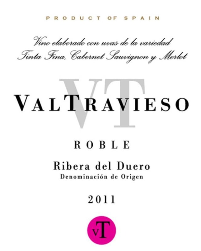 Bodegas Valtravieso Roble 2011 Front Label