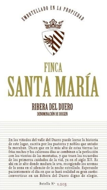 Bodegas Valtravieso Finca Santa Maria 2014 Front Label