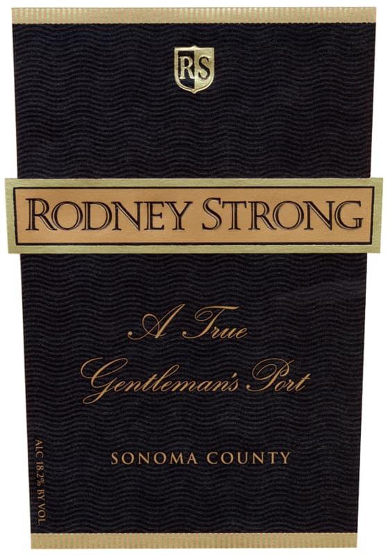 Rodney Strong A True Gentlemans Port 2008 Front Label