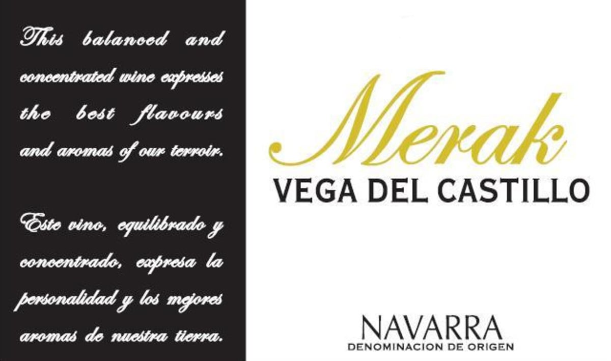 Bodegas Vega del Castillo Merak 2007 Front Label