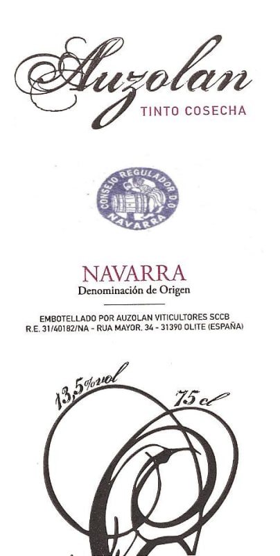 Bodegas Vega del Castillo Auzolan Joven 2007 Front Label