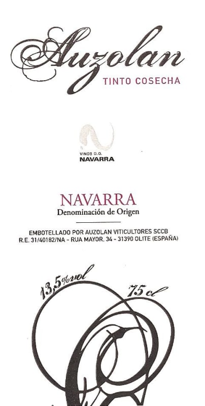 Bodegas Vega del Castillo Auzolan Joven 2014 Front Label