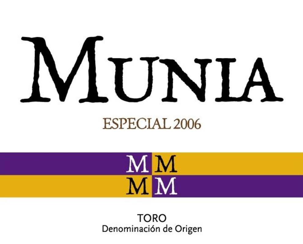Bodegas Vinaguarena Munia Especial 2006 Front Label