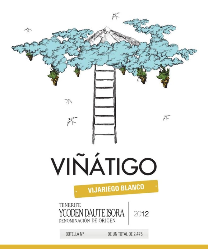 Bodegas Vinatigo Vijariego Blanco 2012 Front Label